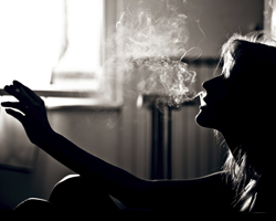 Woman smoking