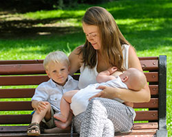 Mother breast feeding 