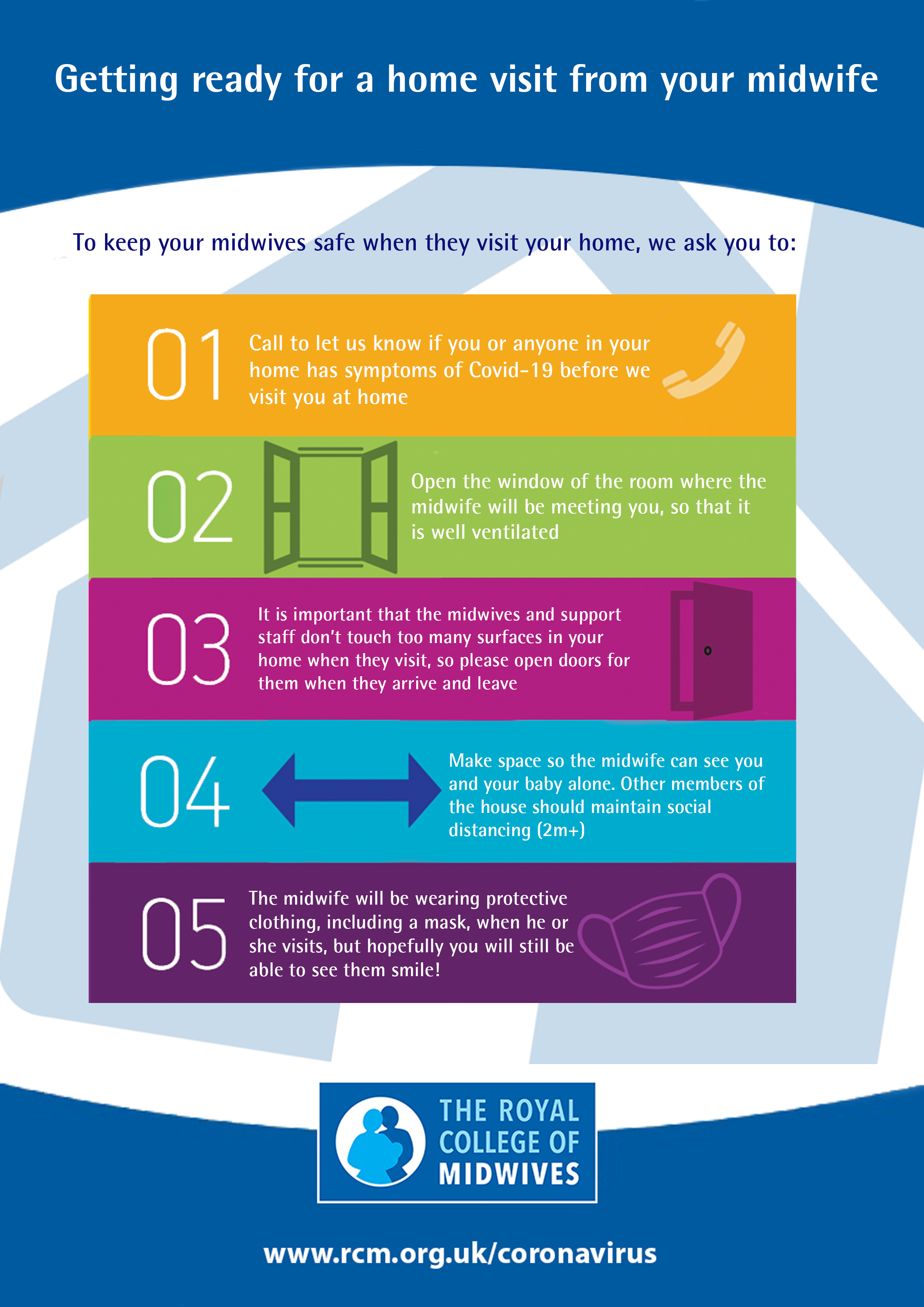 New RCM survey reveals more than half of midwives do not feel safe carrying out home visits