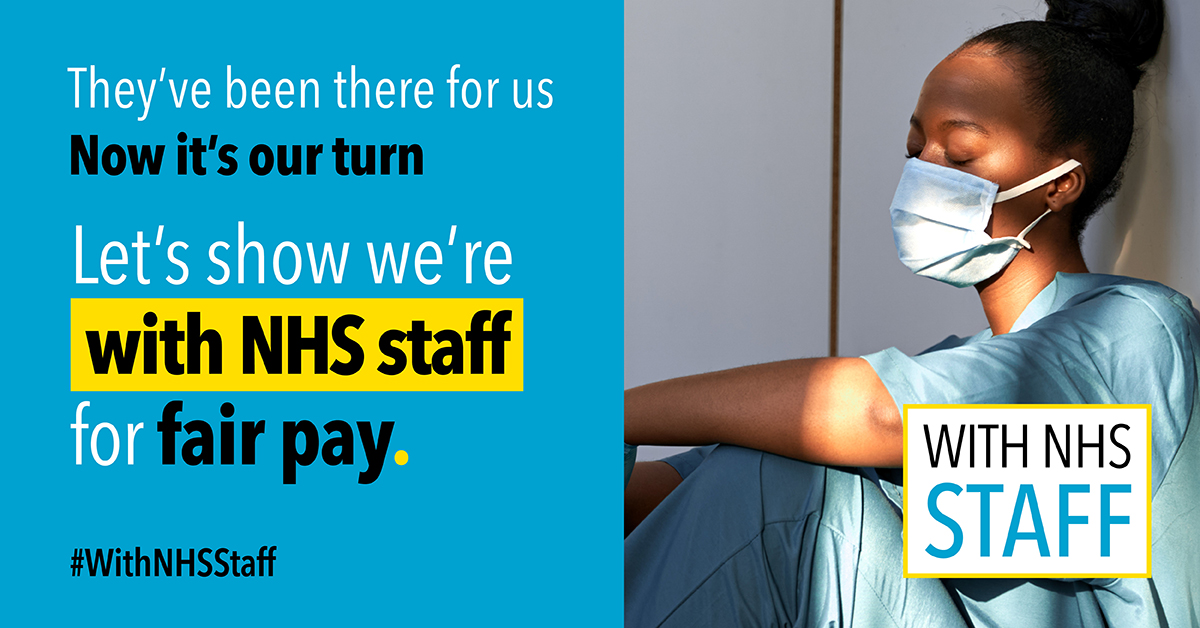 Show support for NHS pay rise with posters in windows, say health unions   
